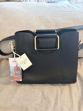 Isadora Black Leather Bag